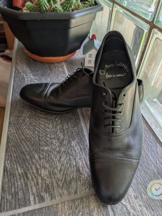 Santoni black leather oxfords US6/UK5/EU 39 main image 6